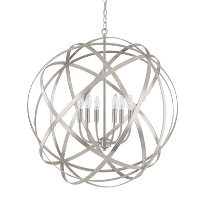 6 Light Antique Copper Modern Farmhouse Pendant Globe Chandelier 6 Light Antique Copper Modern Farmhouse Pendant Globe Chandelier